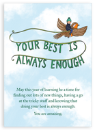 Greetings card - Your best is always enough, encouragement