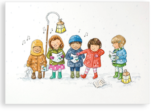 Pack of 5 Christmas cards - The Carol Singers