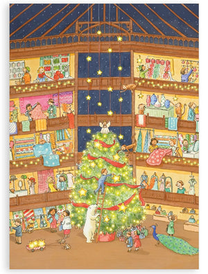 Pack of 5 Christmas cards - Everyone helps at Christmas