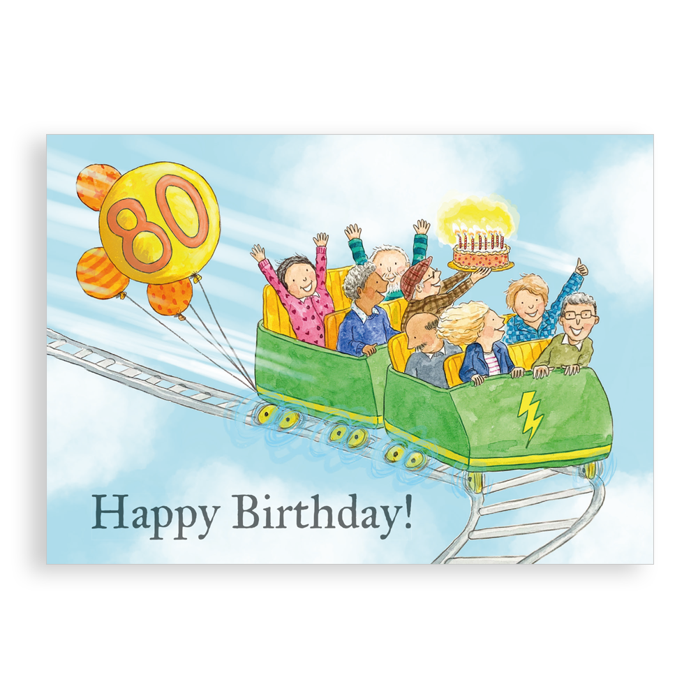 Greetings card - 80th Birthday