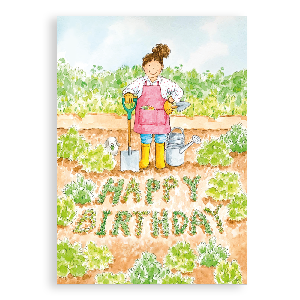 Greetings card - A Happy Birthday Garden – Nice Things by Helena