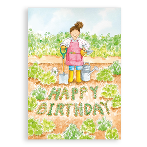 Greetings card - A Happy Birthday Garden