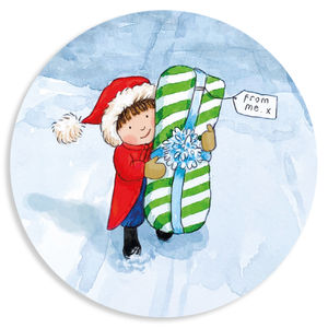 Sheet of 15 Stickers - A Snowy Delivery