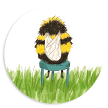 Load image into Gallery viewer, Sheet of 15 Stickers - Fuzzy Little Bee
