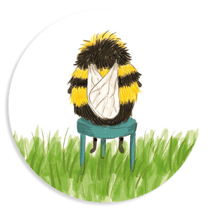 Sheet of 15 Stickers - Fuzzy Little Bee