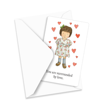 Load image into Gallery viewer, Mini card - Surrounded by love (pack of 5)
