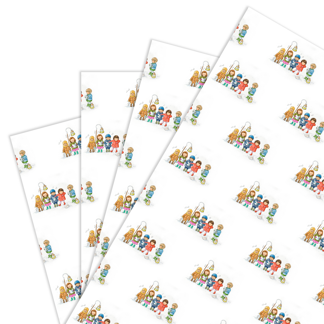 Wrapping Paper, The Carol Singers - Christmas (4 sheets)