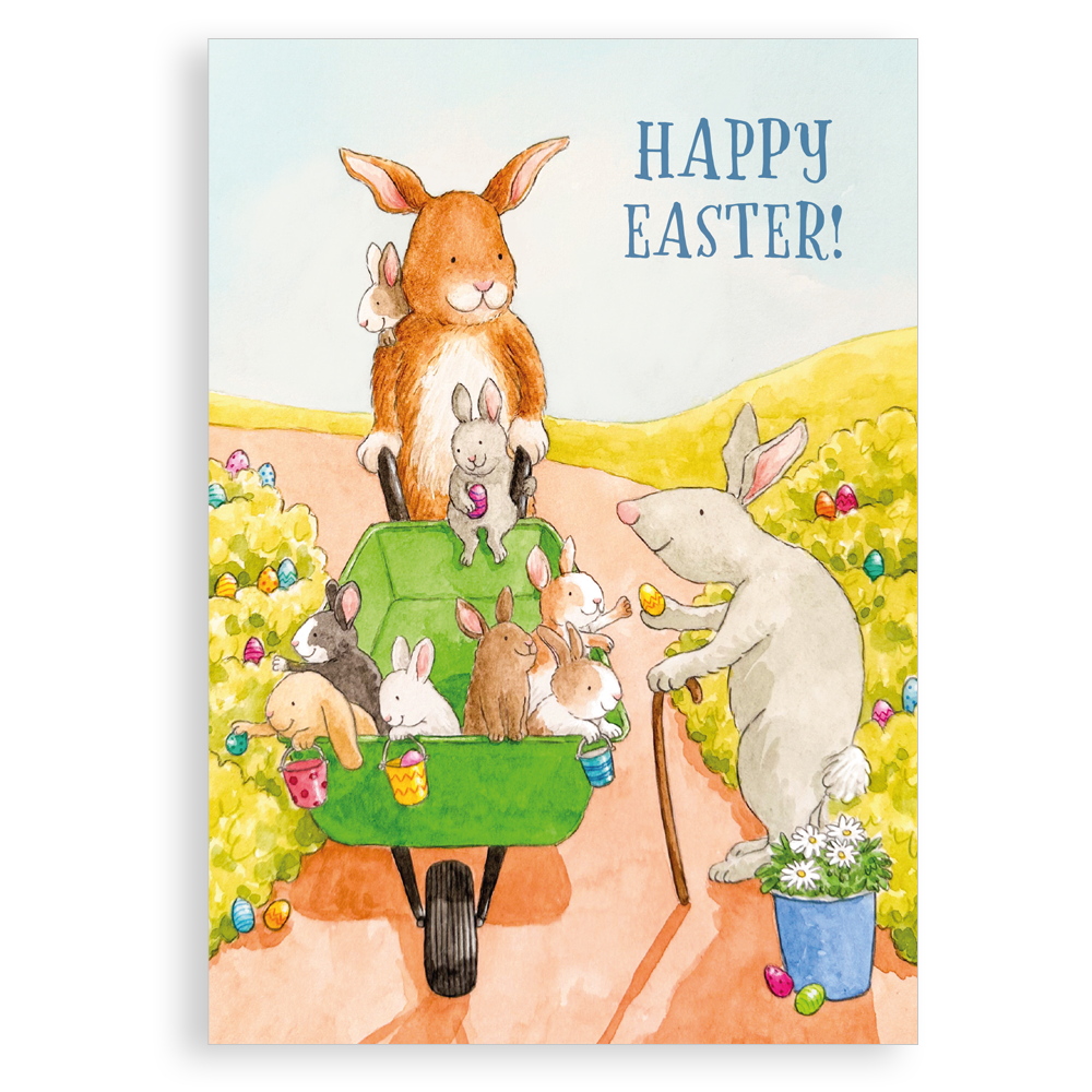 Easter card - Easter bunnies