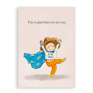 Glad that you are you, A6 postcards (pack of 4)