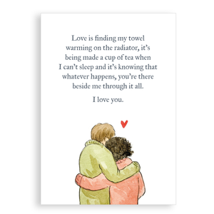 Greetings card - Love is (Couple)