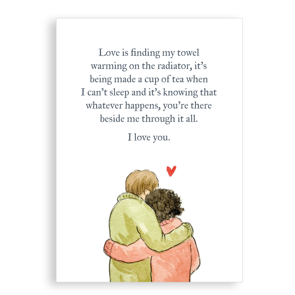 Greetings card - Love is (Couple)