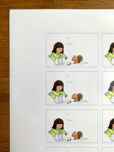 Sheet of 10 Stickers - Hungry Little Friend
