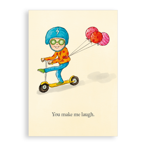 You make me laugh, A6 postcards (pack of 4)