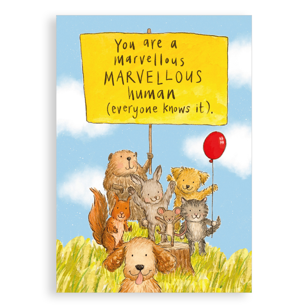 Greetings card - Marvellous Human