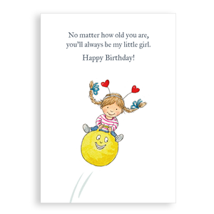 Greetings card - My Little Girl (Space Hopper)