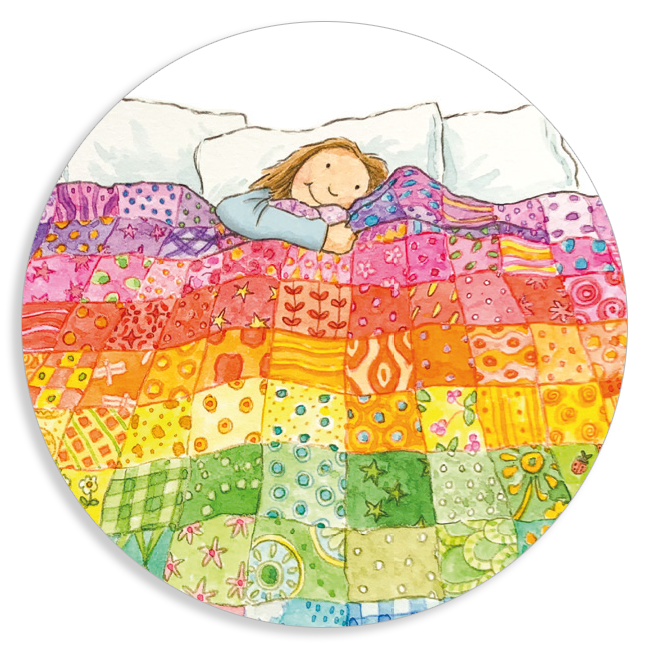 Sheet of 15 Stickers - Patchwork quilt