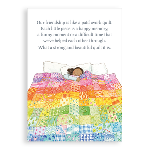 Greetings card - Patchwork Quilt (Woman 2)