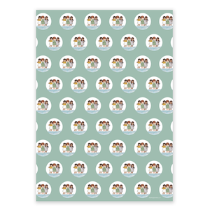 Wrapping Paper - Friends at the Seaside (4 sheets)