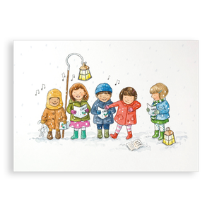 Pack of 5 Christmas cards - The Carol Singers