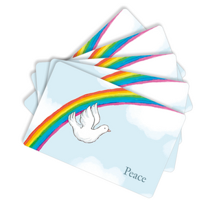 Mini card - Dove and rainbow