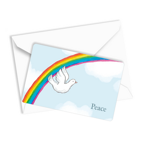 Mini card - Dove and rainbow (pack of 5)