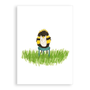 Greetings Card - Fuzzy Little Bee