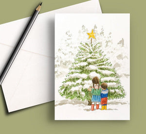 Pack of 5 printed Christmas cards - Star of Wonder
