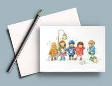 Load image into Gallery viewer, Pack of 5 Christmas cards - The Carol Singers
