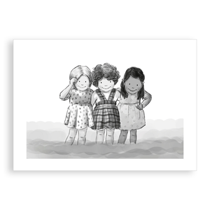 Greetings card - Paddling with my friends
