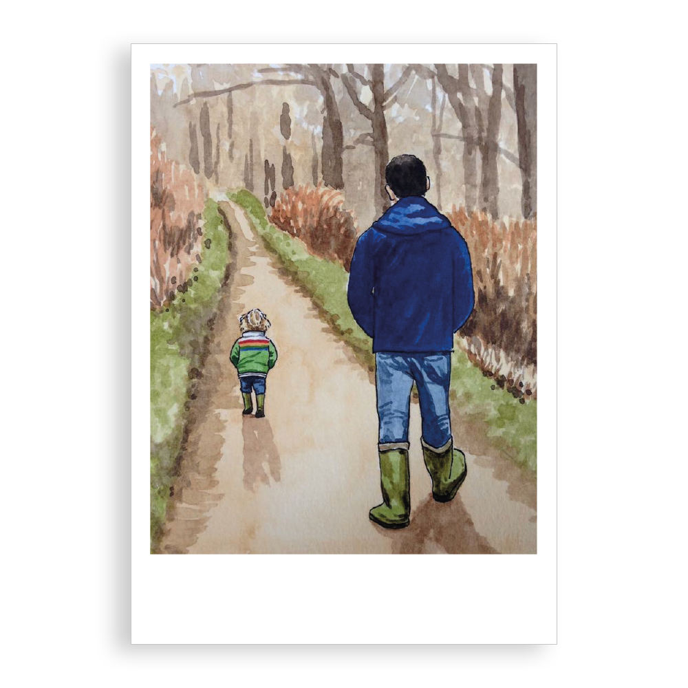 A Walk in the Woods - A6 postcard